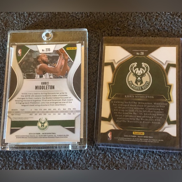 Khris Middleton 2019-20 Panini Prizm On-Card Autograph-Blue Select-Milwa… - Picture 2 of 2